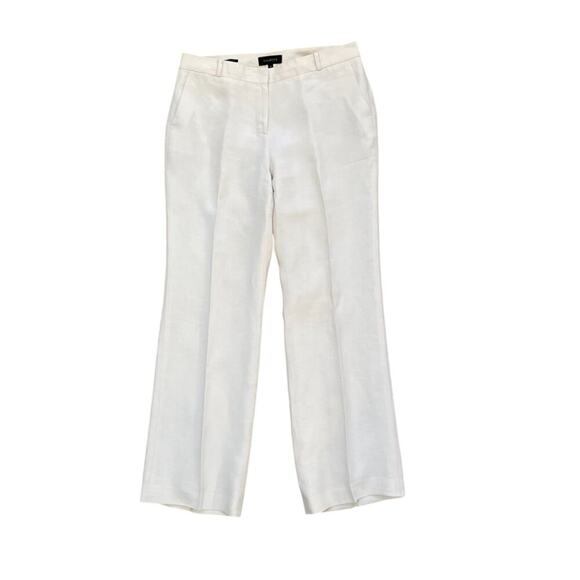 Talbots Signature Cream/Ivory Linen Wide Leg Trousers / Pants, Lined, Size 10 - Picture 1 of 15